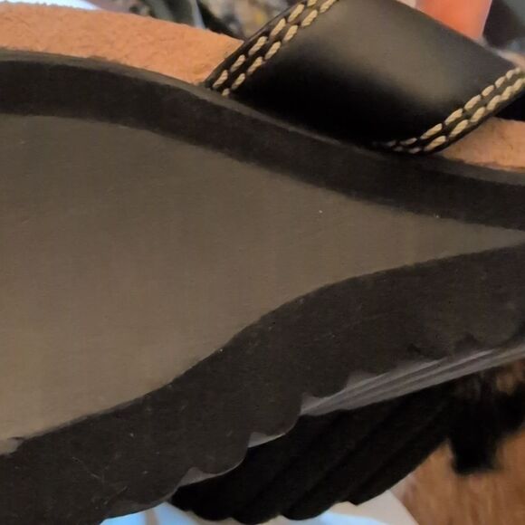 Vintage Lower East Side Y2K Black Tan Platform Sandals Women's Size 9 - Picture 7 of 7